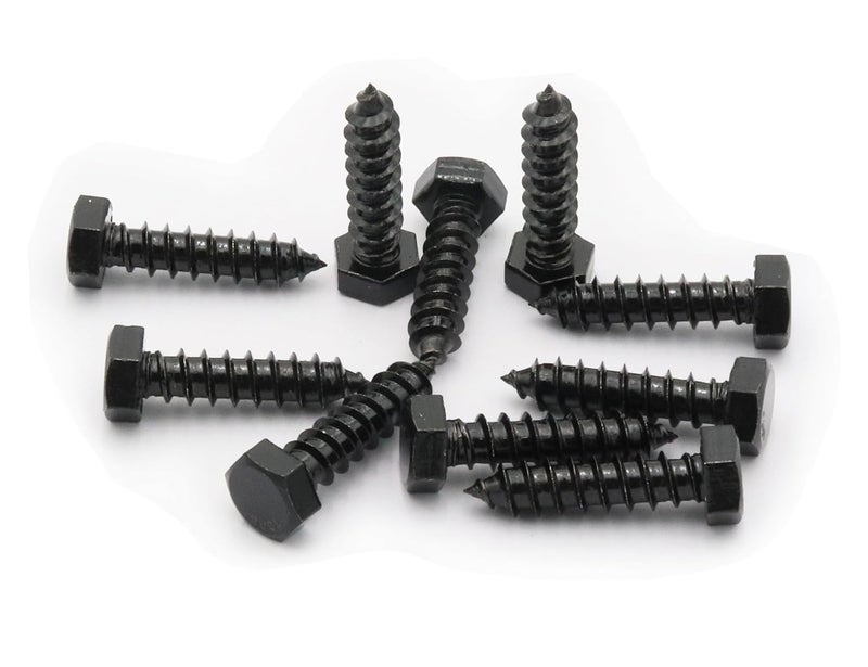 LBY 12pcs Lag Screws, 3/8" x 1-1/2" Hex Head Lag Screws Bolts (with Washers), Heavy-Duty Wood Screws for Decking & Structural Fastening, 304 Stainless Steel, (Black) - Image 4